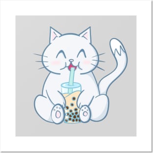Kitty Cat Bubble Tea Boba Posters and Art